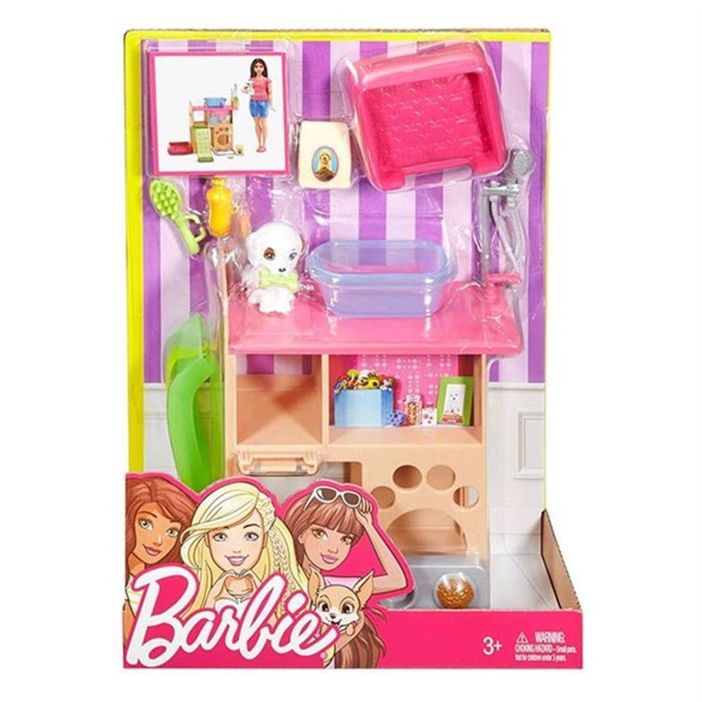 Barbie Ev Ici Dekorasyon Oyun Setleri Kopek Banyo Seti Dvx44 Dvx50