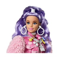 Barbie Extra Mor Saçlı Bebek GXF08 Barbie GXF08
