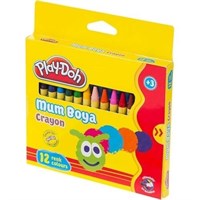 Play-Doh Silinebir Crayon (Mum) Boya 12 Renk Play Doh PLAY CR004